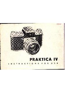 Praktica (VEB) Praktica 4 manual. Camera Instructions.